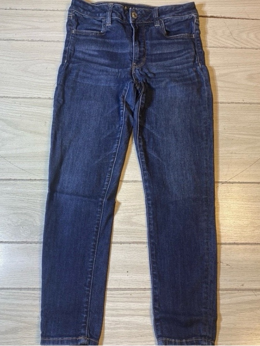 American Eagle Next Level Stretch Denim Jeans Women's Size 8 Short Dark Wash

#